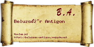 Beluzsár Antigon névjegykártya